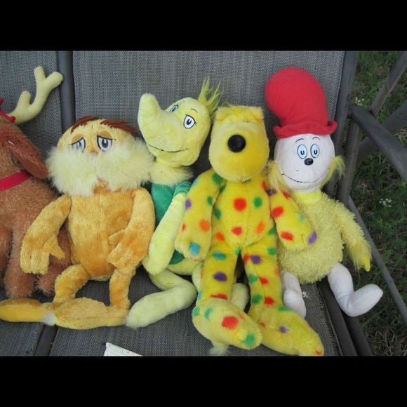 10 Dr. Seuss Plushes Grinch Sneetch Lorax Sam Spot Max Thing 2 Fish Classroom - Picture 4 of 16